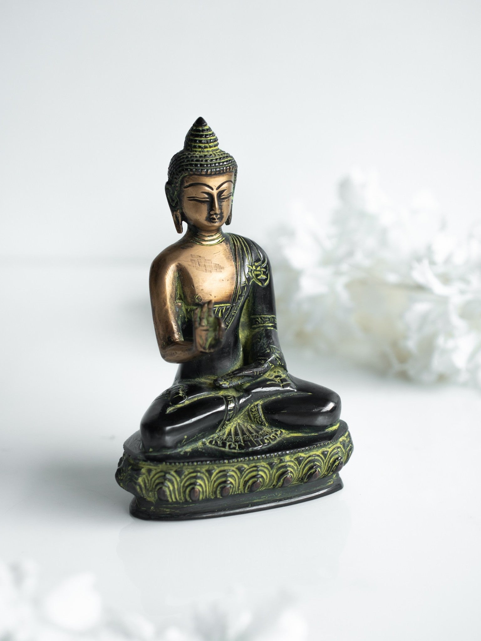 Elements of Piharwa Lord Buddha metal idol