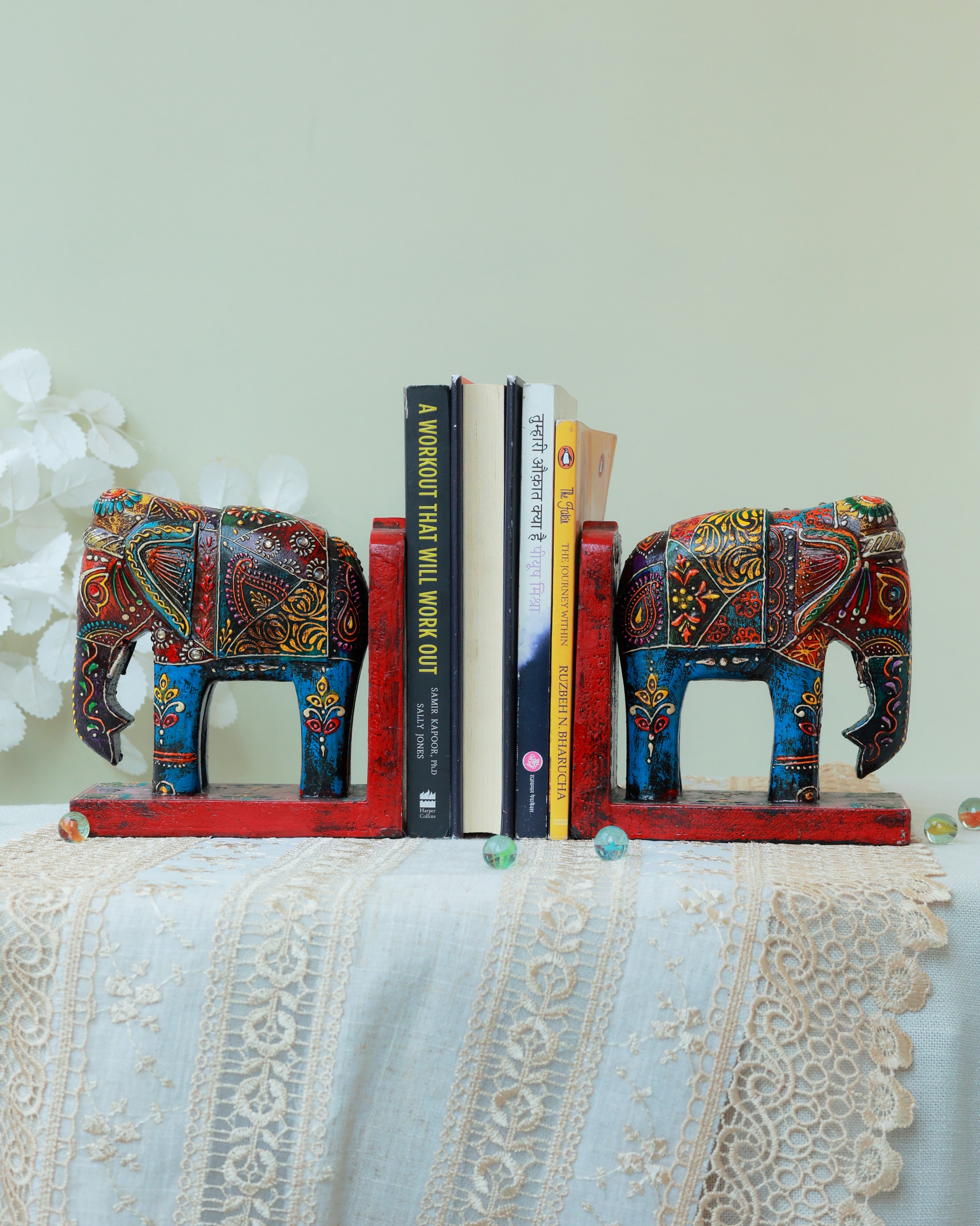 Piharwa Handcrafted Elephant Bookends