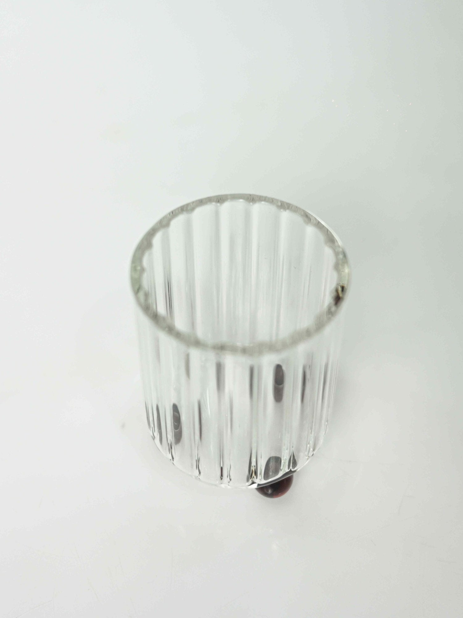 Elements of Piharwa Ribbed Glass with Glass Ball Base - 1 pc