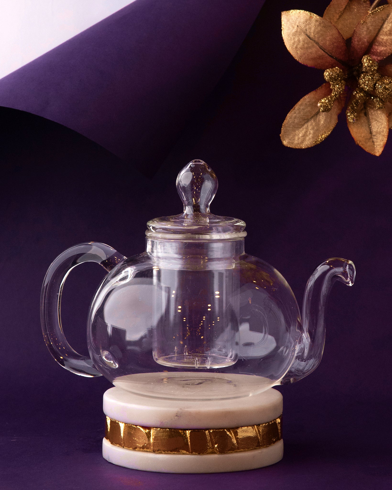 Elements of Piharwa Glass Tea pot with Infuser