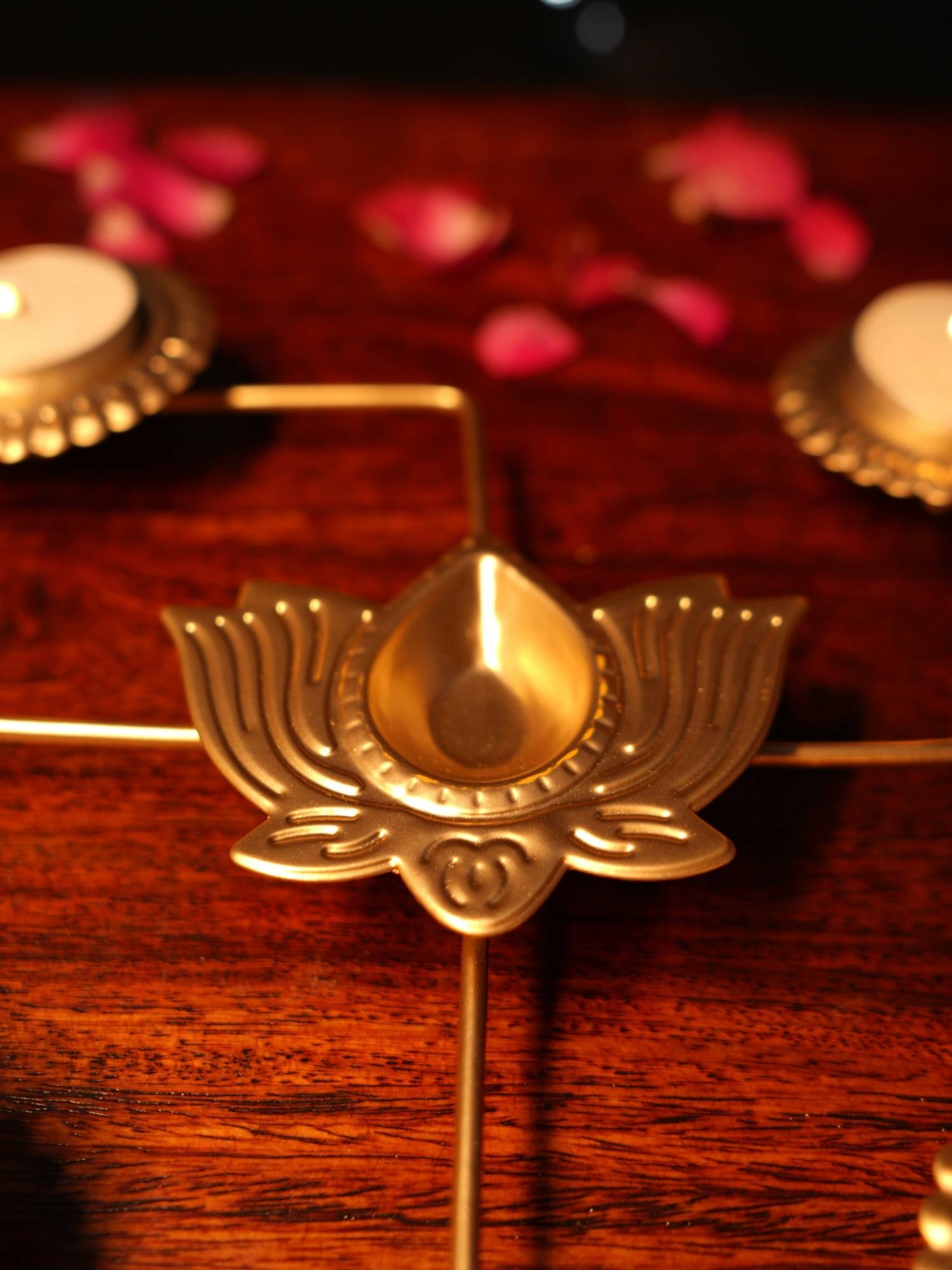 Swastik Metal tealight holder. perfect for any festive decor.