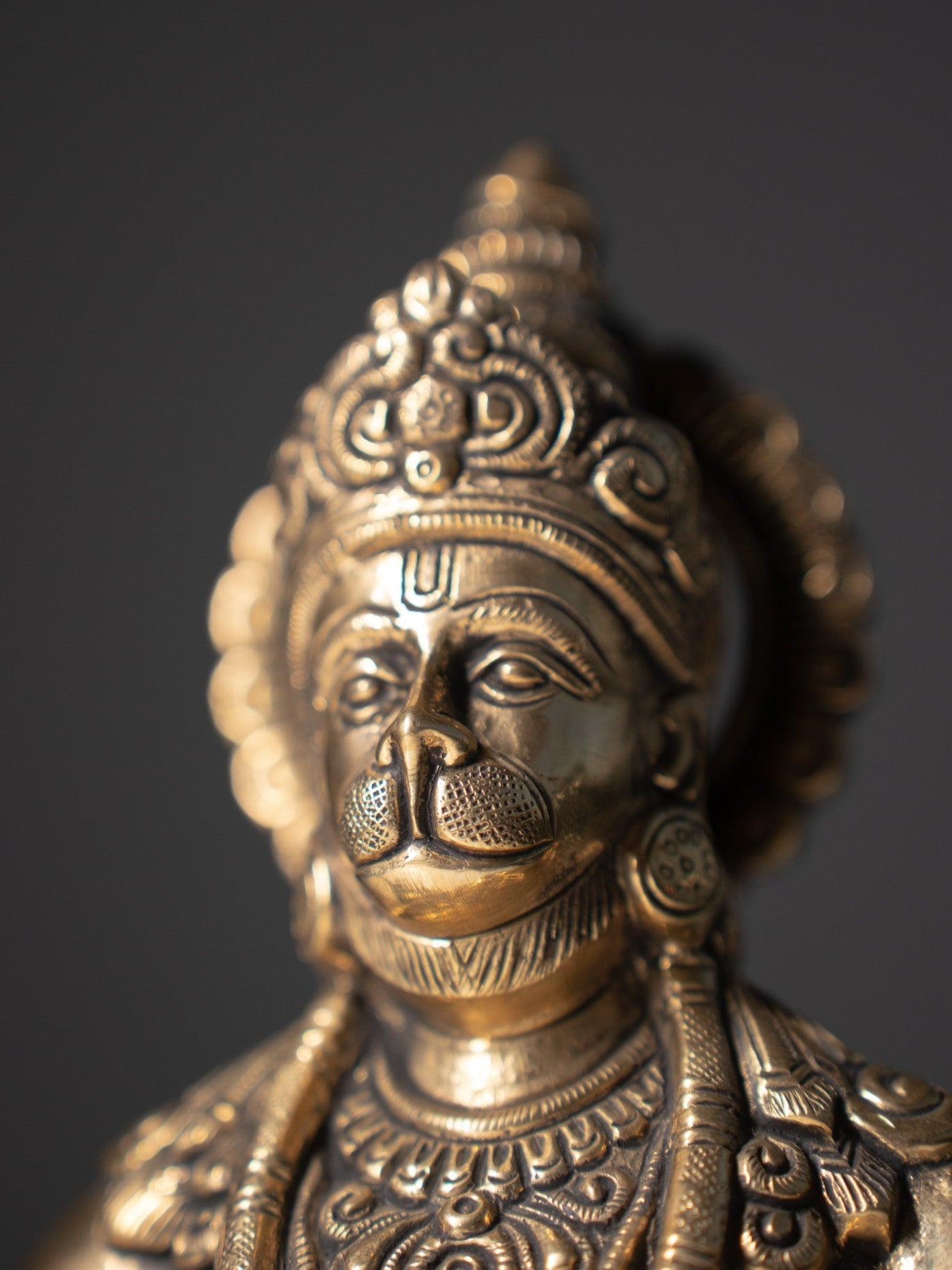 Elements of Piharwa Brass Lord Hanuman idol