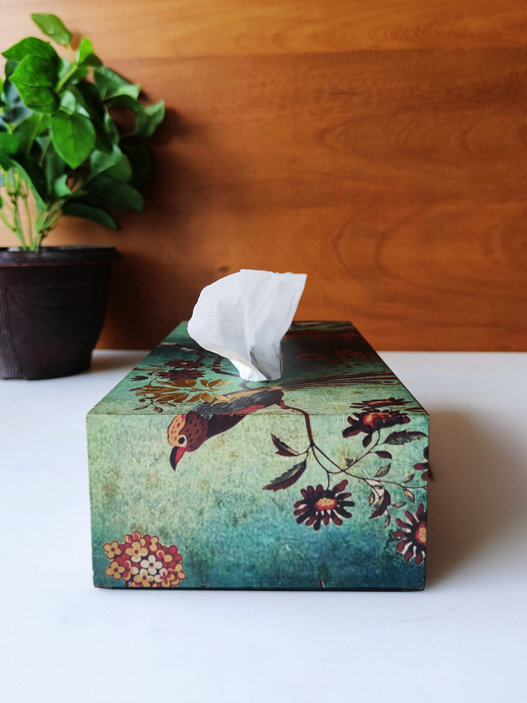 Elements of piharwa Floral Tapestry Tissue Holder