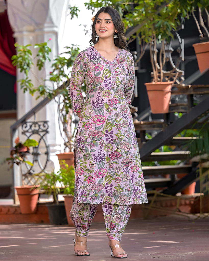 Piharwa Cotton Suit with Dupatta