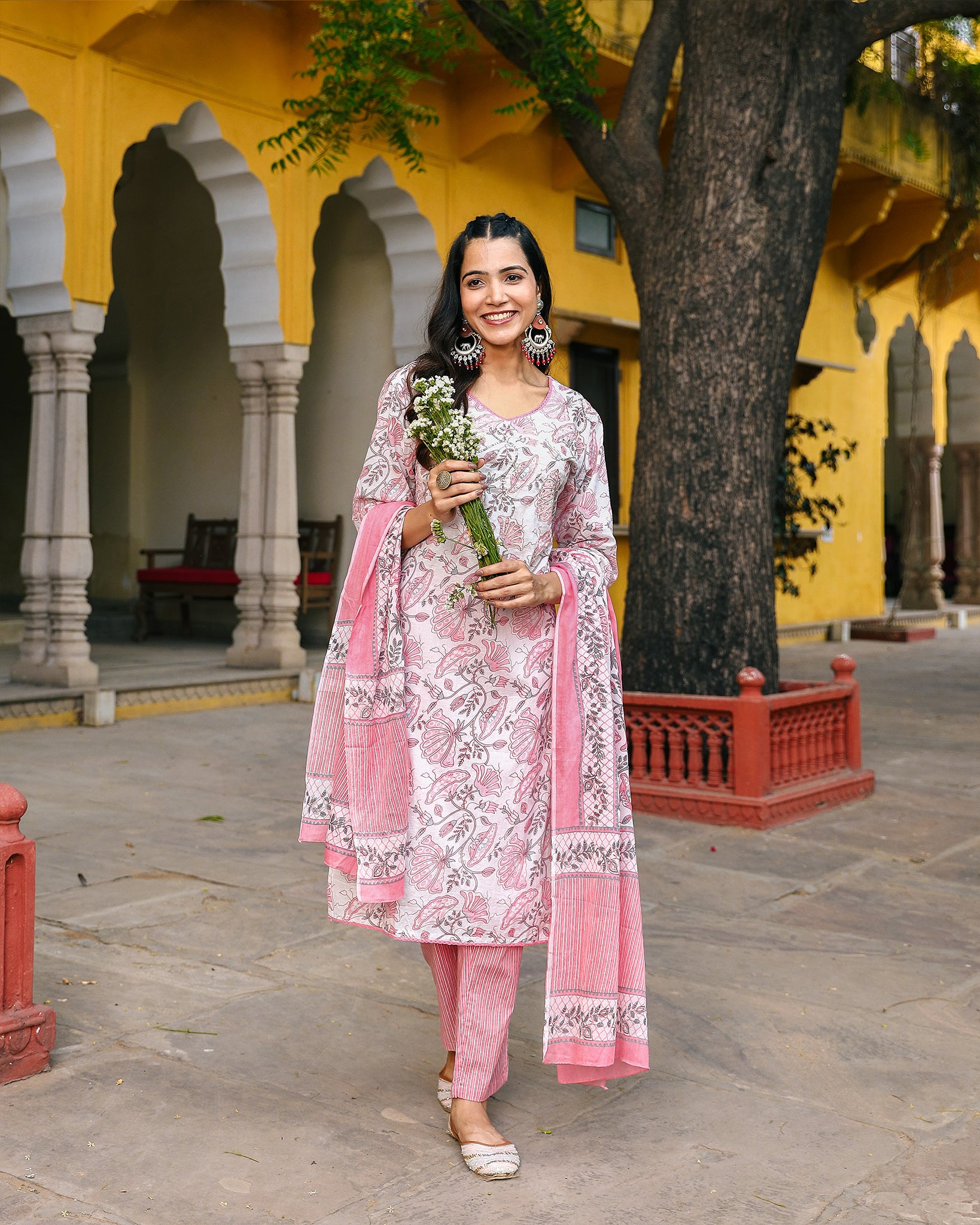 Piharwa Cotton Suit Dupatta Set