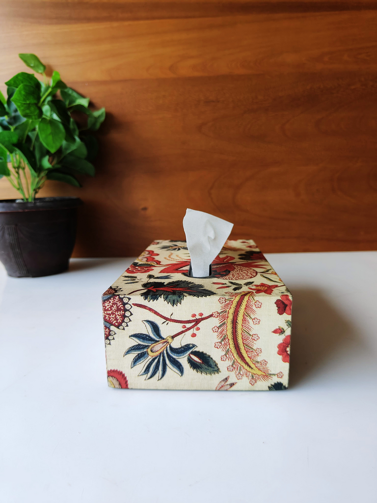 Elements of piharwa Floral Tapestry Tissue Holder