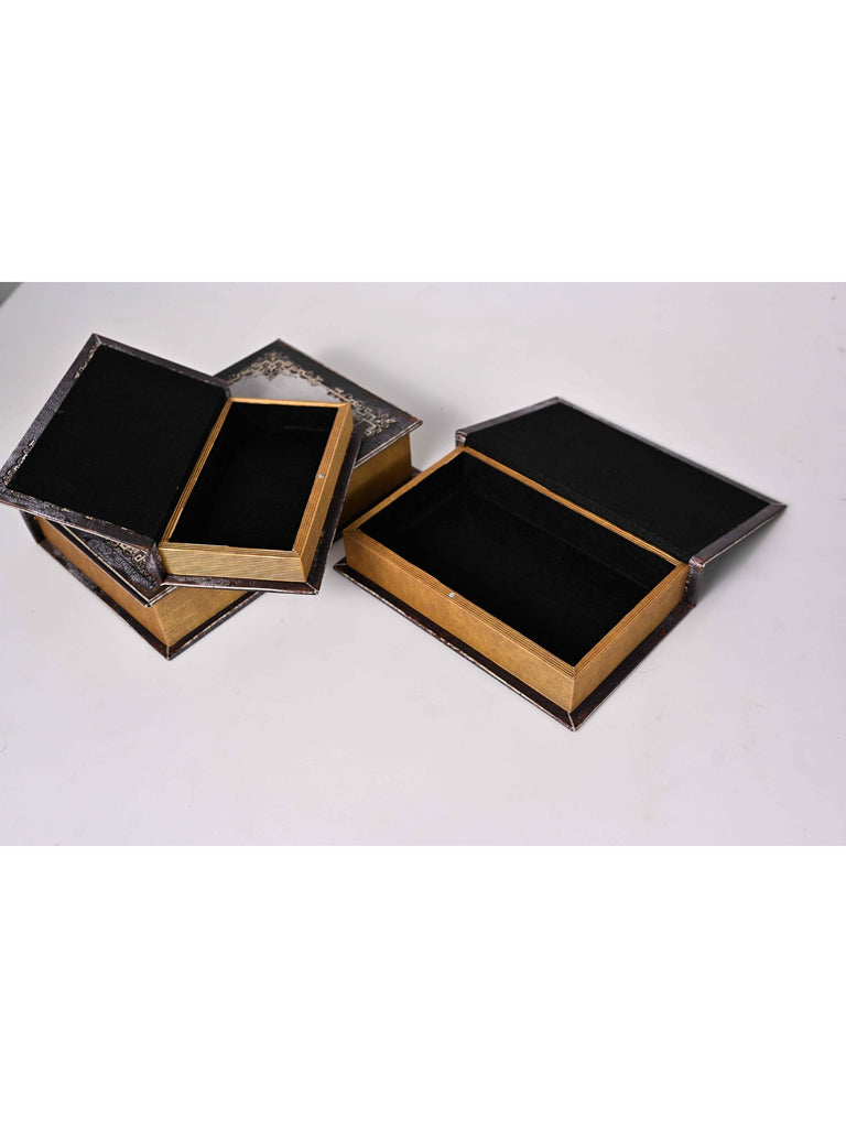 Elements of Piharwa Old ship print book style storage box_(2pcs)