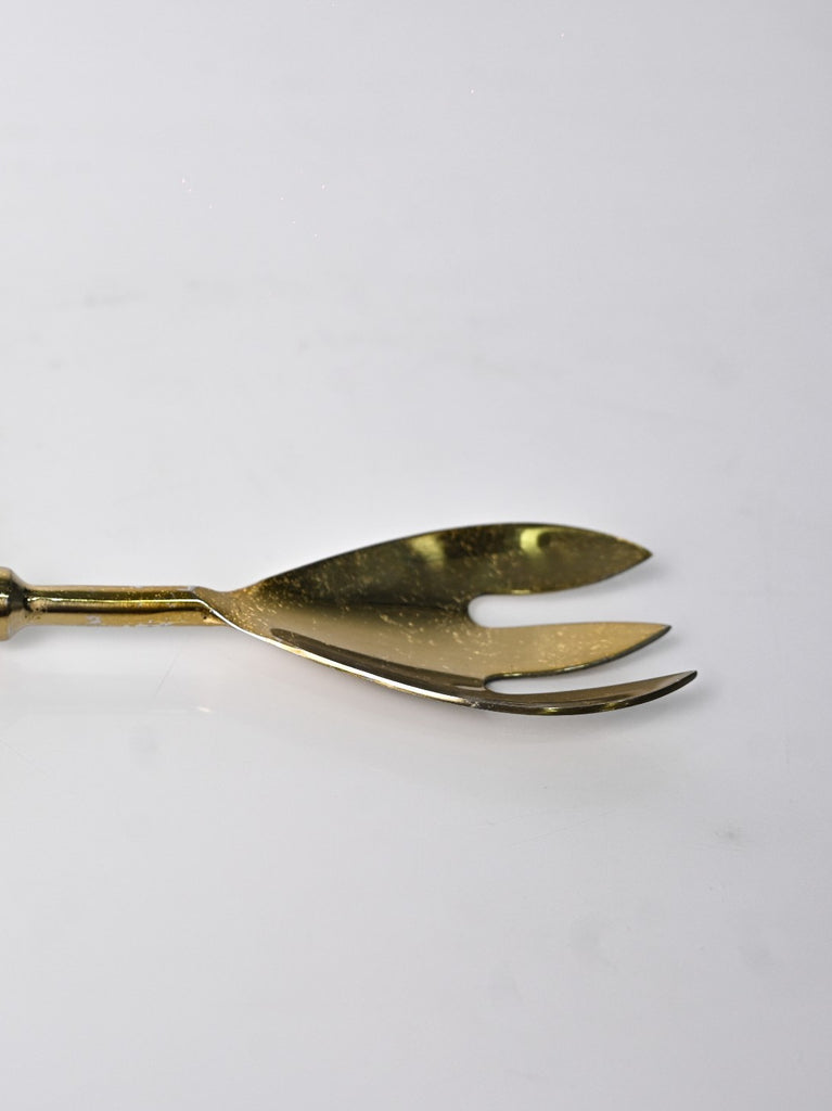 Elements of Piharwa Golden Multipurpose serving fork With marble handle