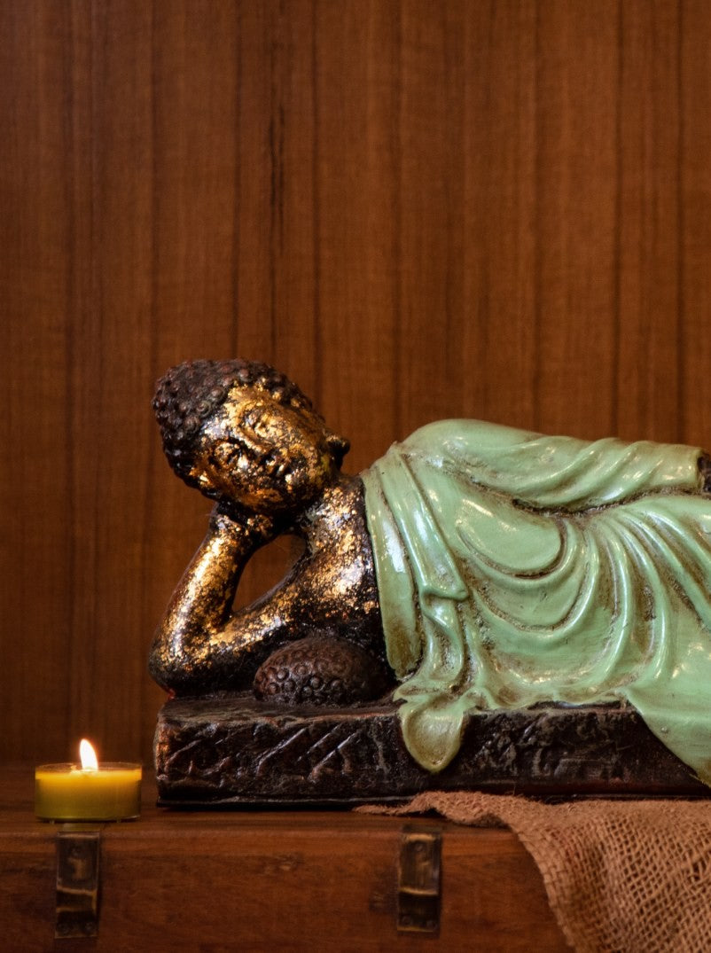 Elements of Piharwa Lord Buddha statue Green