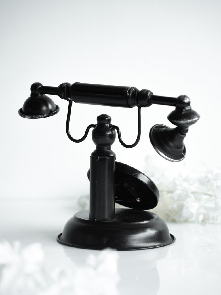 Elements of Piharwa Vintage metallic black telephone showpiece