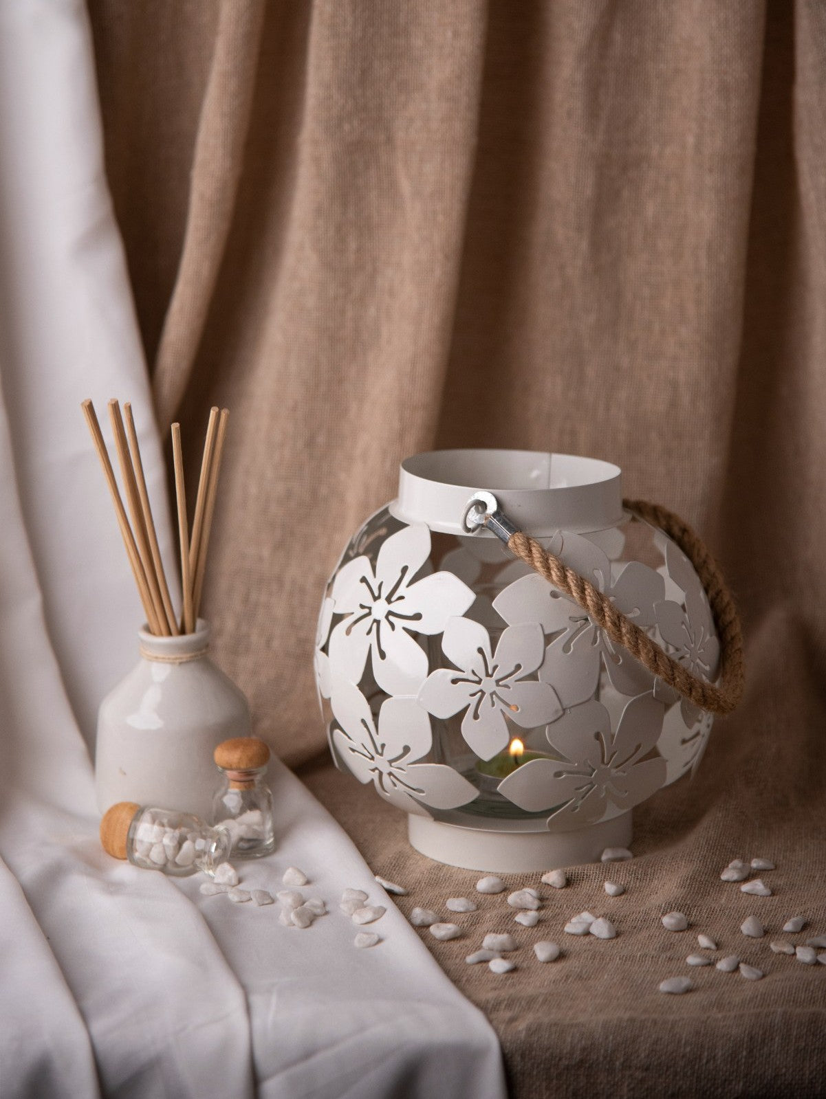 Elements of Piharwa Tea Light Lantern (Set of 2)