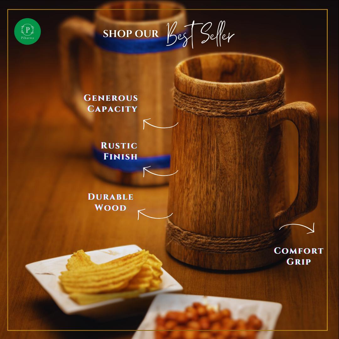 Elements of Piharwa Wooden Beer Mug