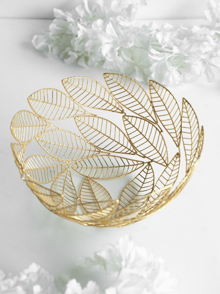 Elements of Piharwa Metallic crafted modern multipurpose basket (set of 3)