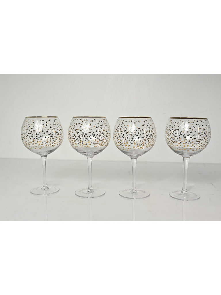 Elements of Piharwa Printed Gin goblet ( set of 4)