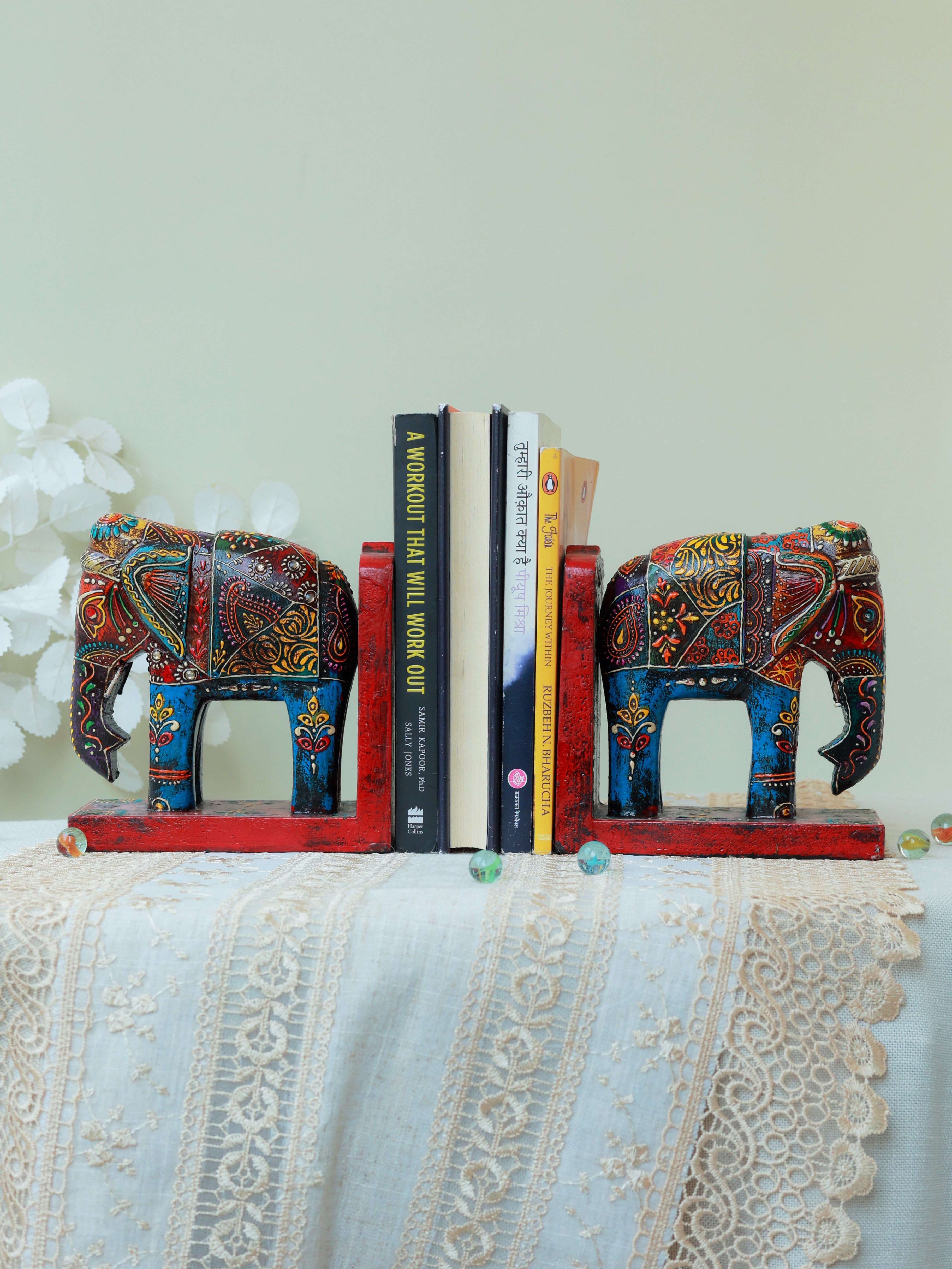 Piharwa Handcrafted Elephant Bookends