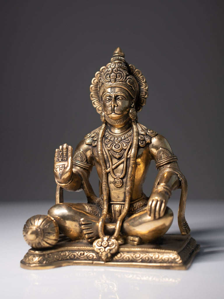 Elements of Piharwa Brass Lord Hanuman idol