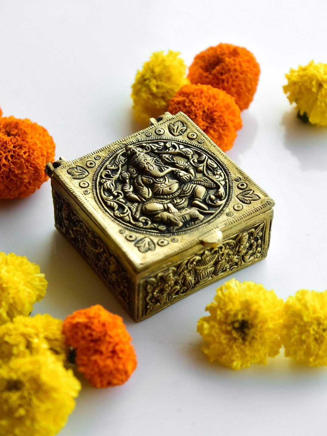 Elements of Piharwa Brass Ganpatiji Storage Box