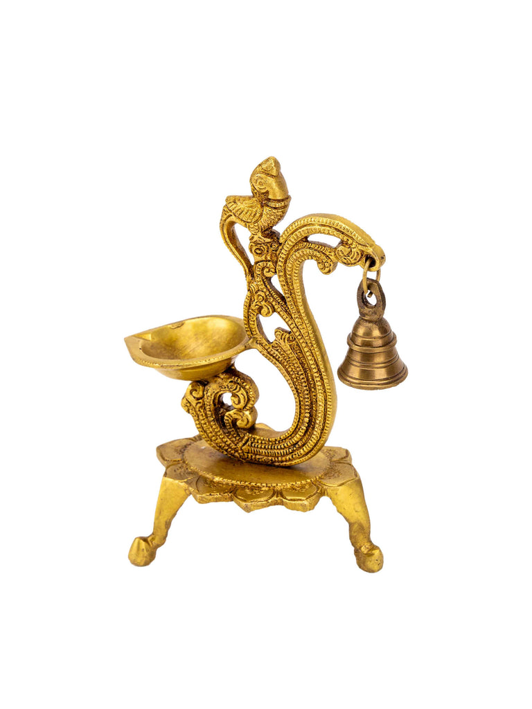 Elements of Piharwa Brass Diya with ghanti