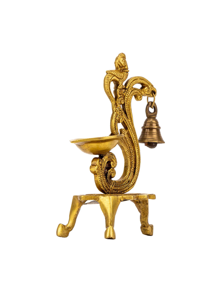 Elements of Piharwa Brass Diya with ghanti