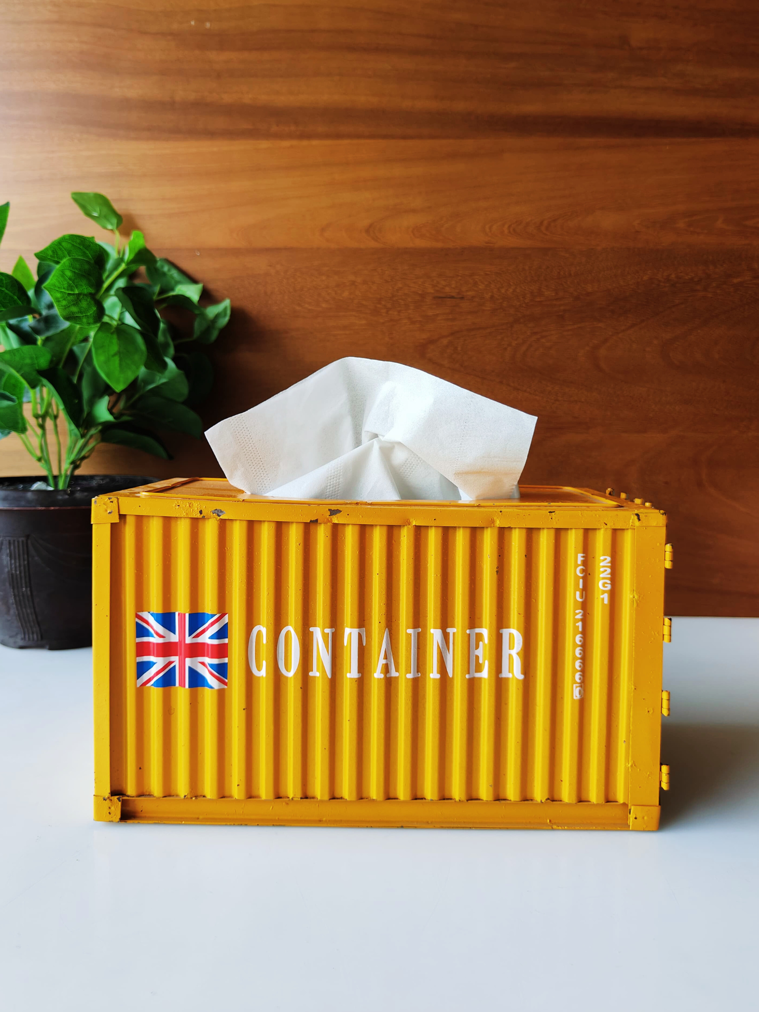 Elements of piharwa Metal Tissue Box UK Flag