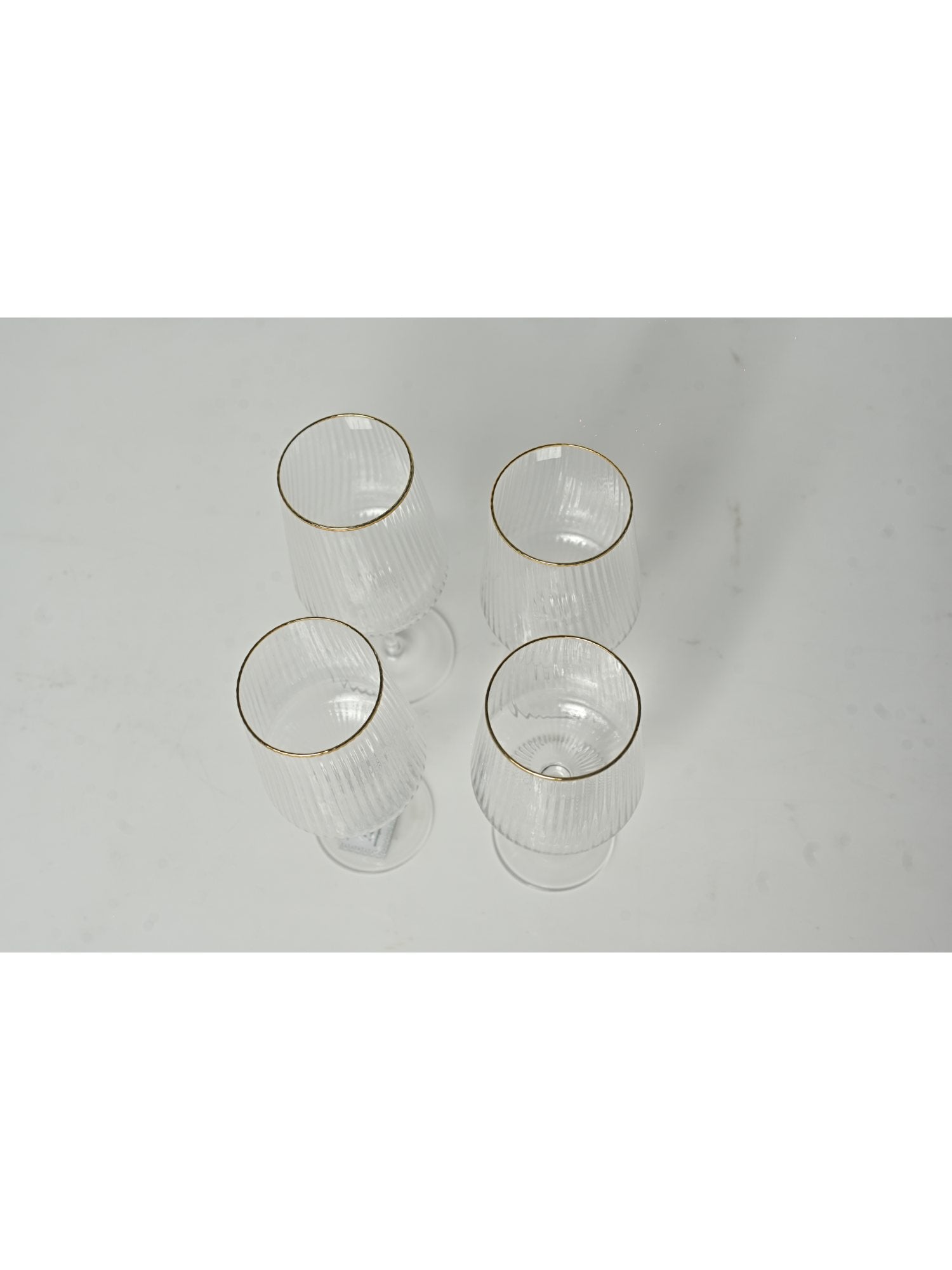 Elements of Piharwa Wine Glass with Golden Rim ( Set of 4)