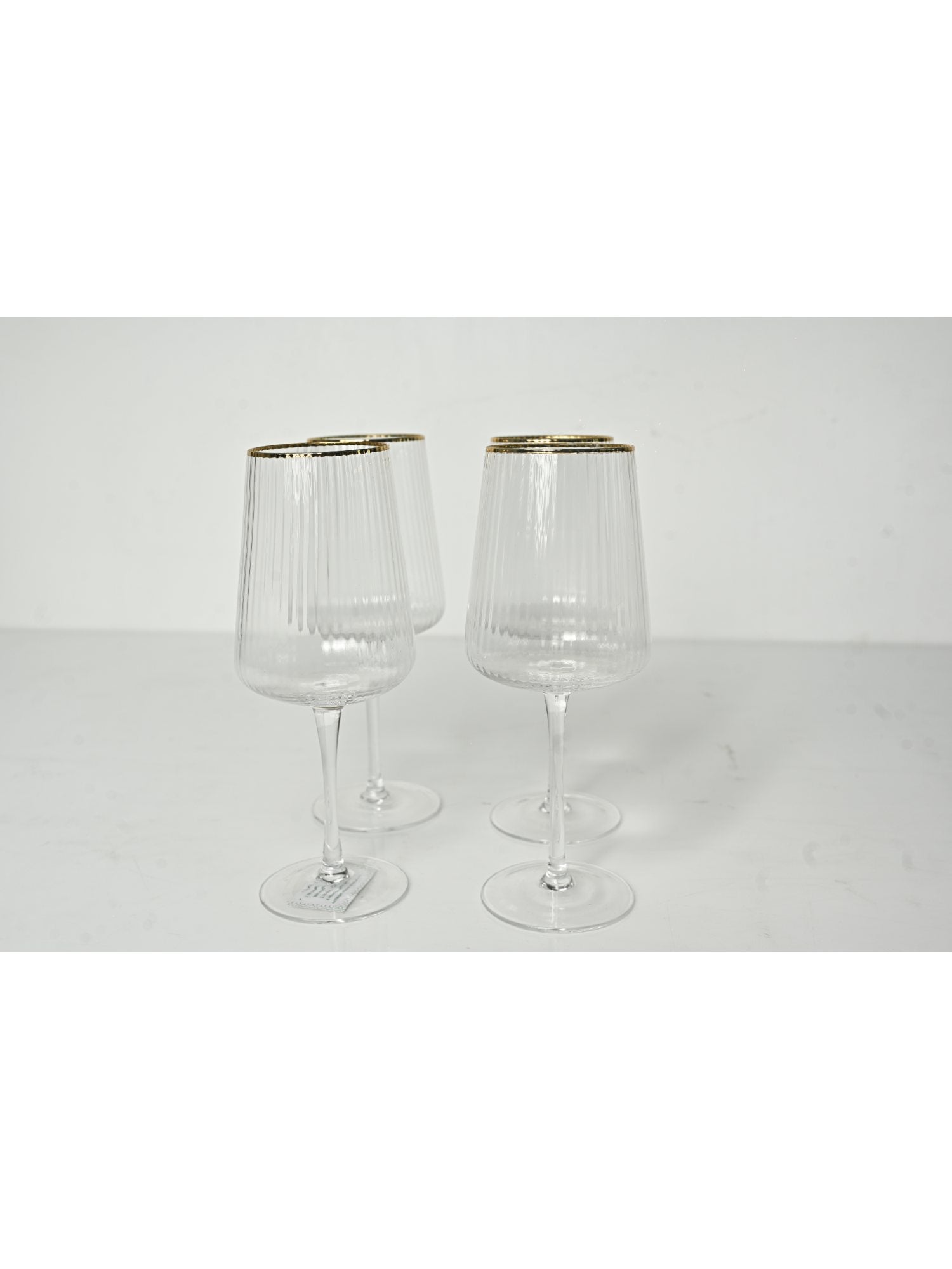 Elements of Piharwa Wine Glass with Golden Rim ( Set of 4)