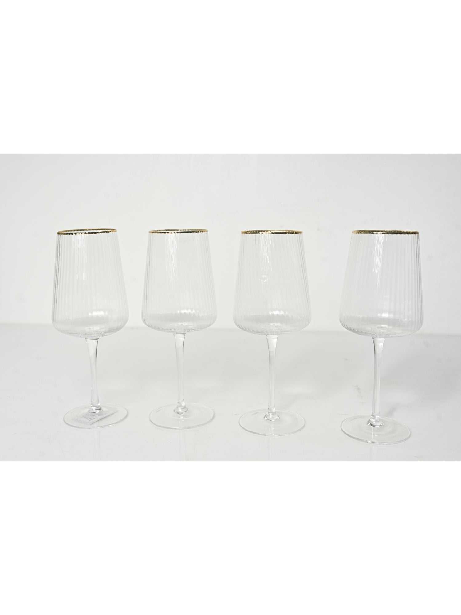 Elements of Piharwa Wine Glass with Golden Rim ( Set of 4)