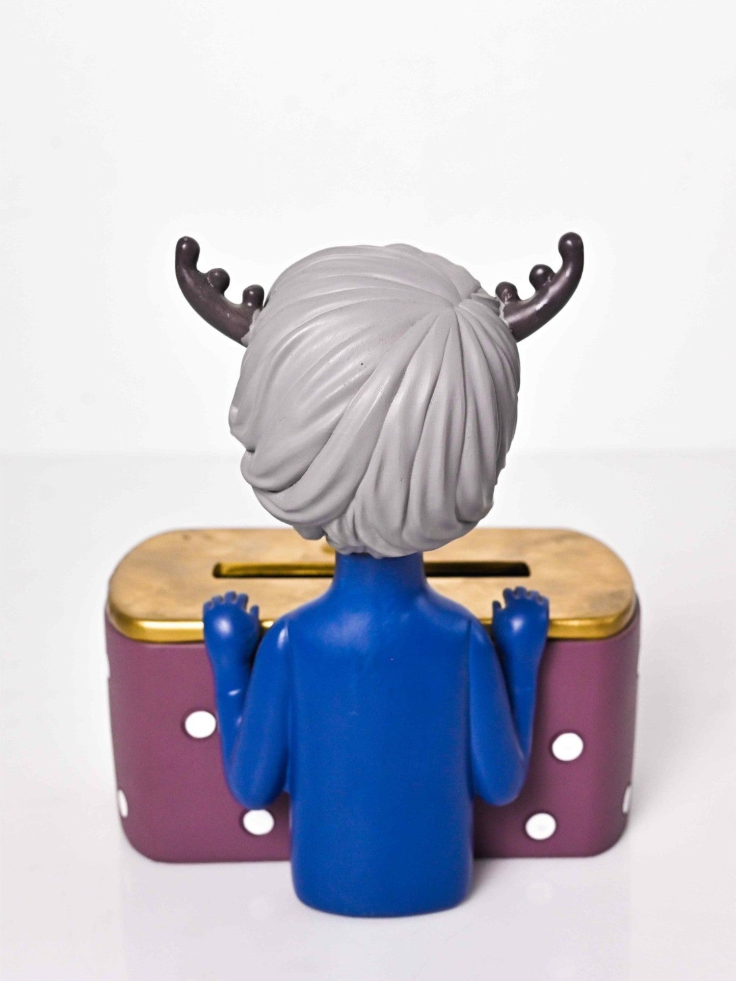 Elements of piharwa Handcrafted Fiber Ceramic Doll Tissue Box