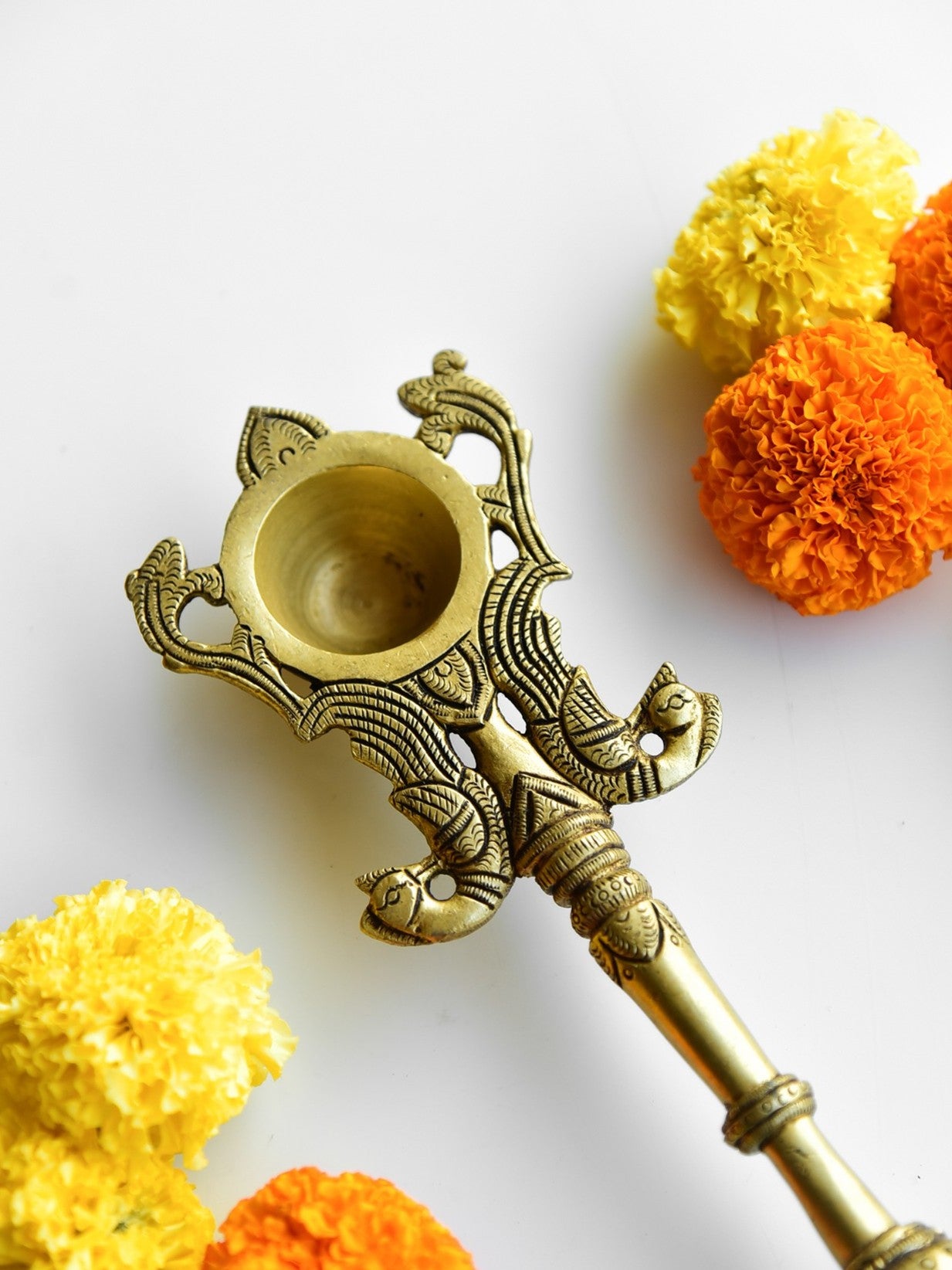 Elements of Piharwa Pure Brass Vishnu Aahuti Spoon