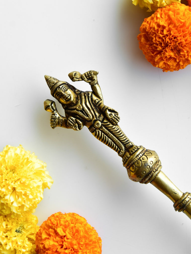 Elements of Piharwa Pure Brass Vishnu Aahuti Spoon