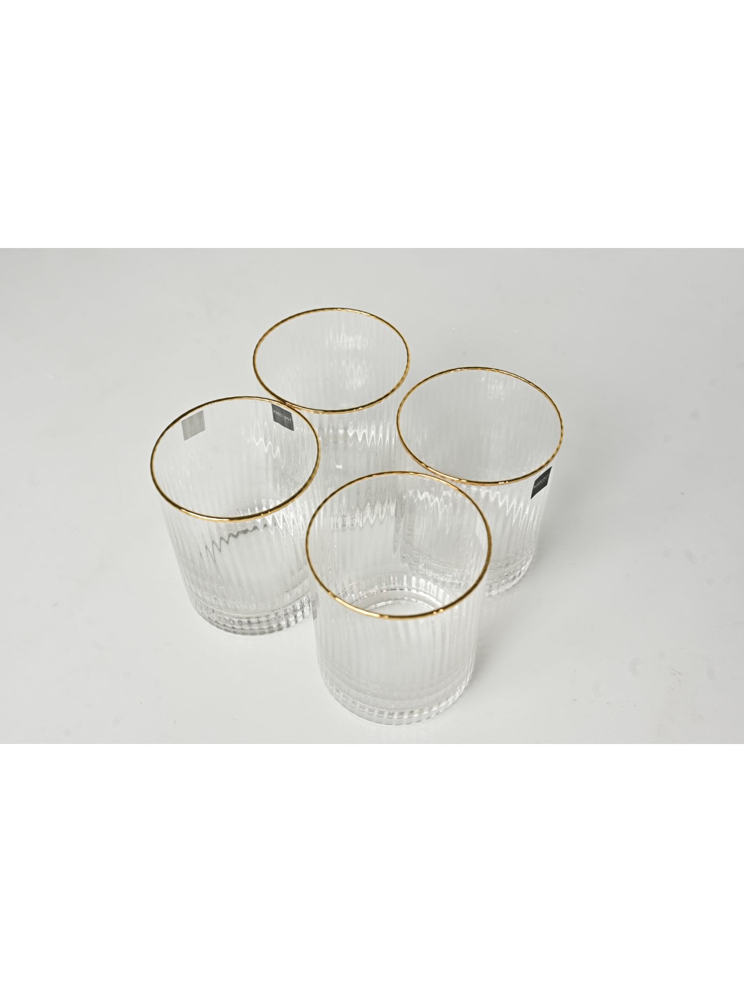 Elements of Piharwa Whiskey glass golden rim (Set of 4 )