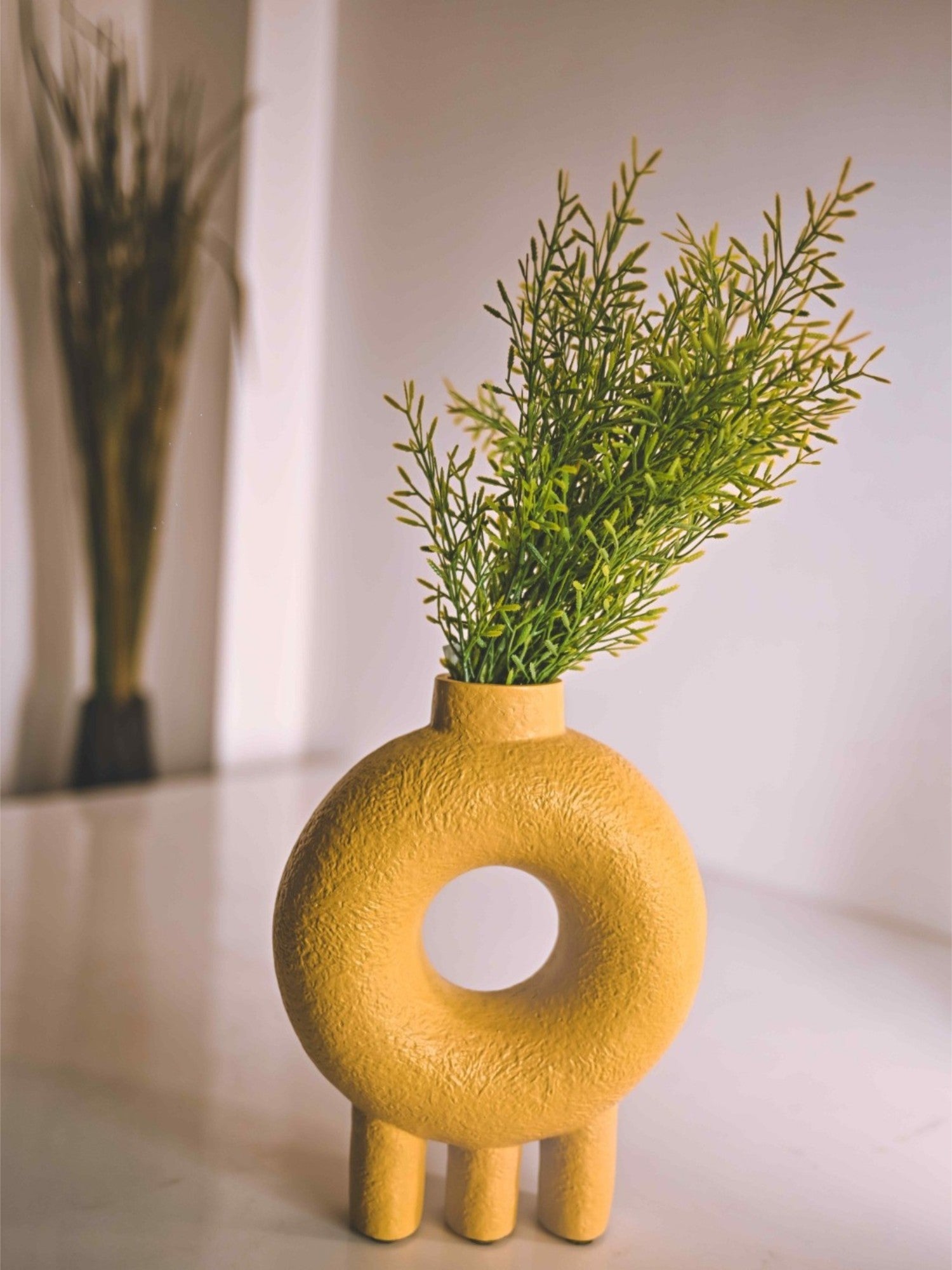 Elements of Piharwa Yellow contemporary vase