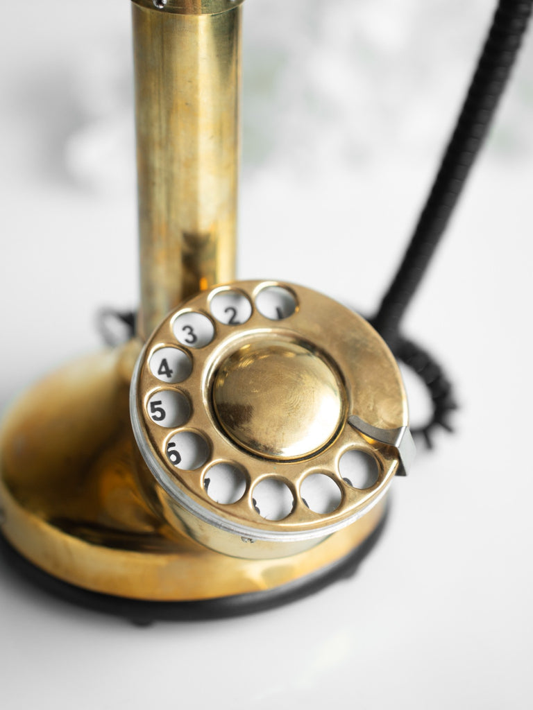 Elements of Piharwa Metallic Vintage Golden telephone