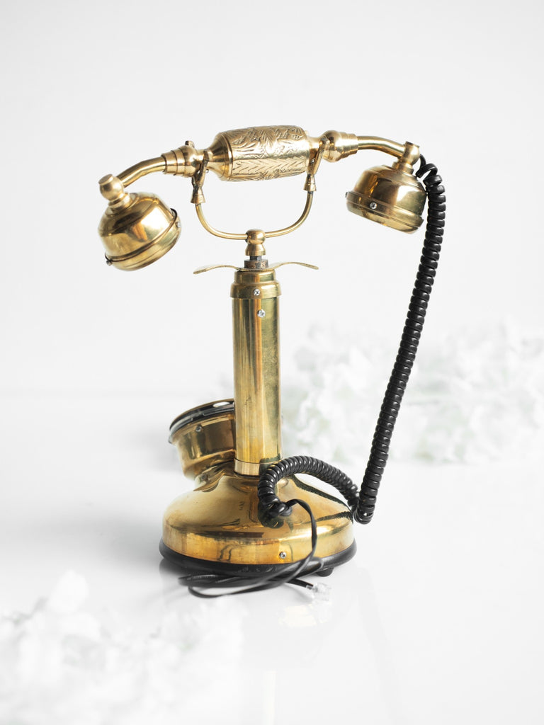 Elements of Piharwa Metallic Vintage Golden telephone