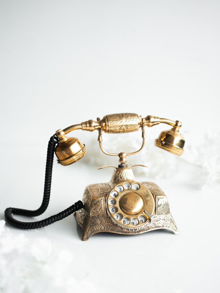 Elements of Piharwa Metallic vintage telephone