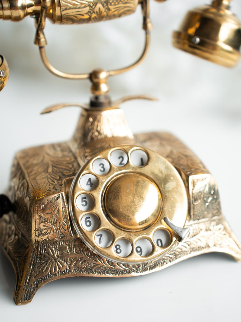 Elements of Piharwa Metallic vintage telephone