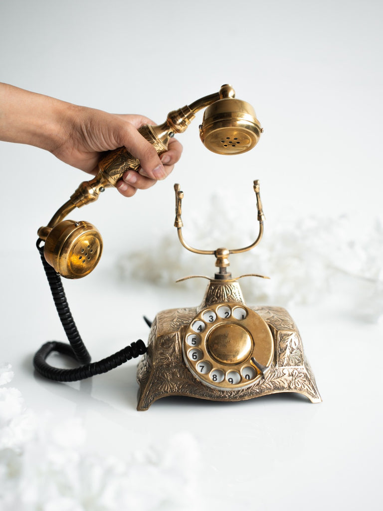 Elements of Piharwa Metallic vintage telephone