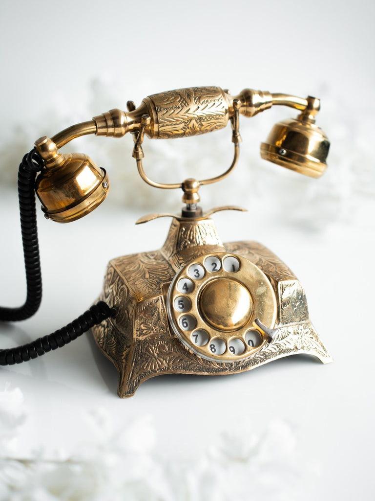 Elements of Piharwa Metallic vintage telephone