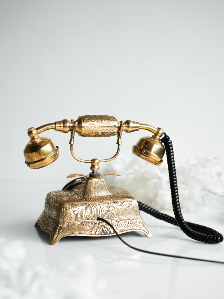 Elements of Piharwa Metallic vintage telephone