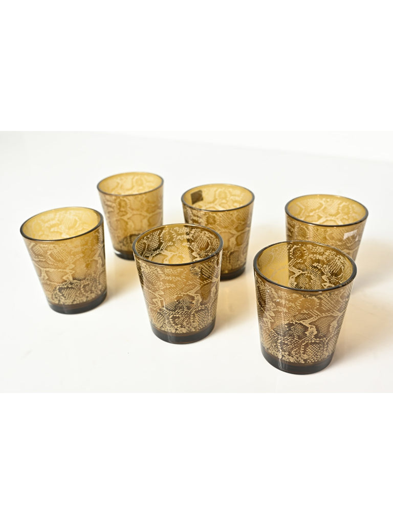 Elements of Piharwa Snakeskin printed Whiskey glass