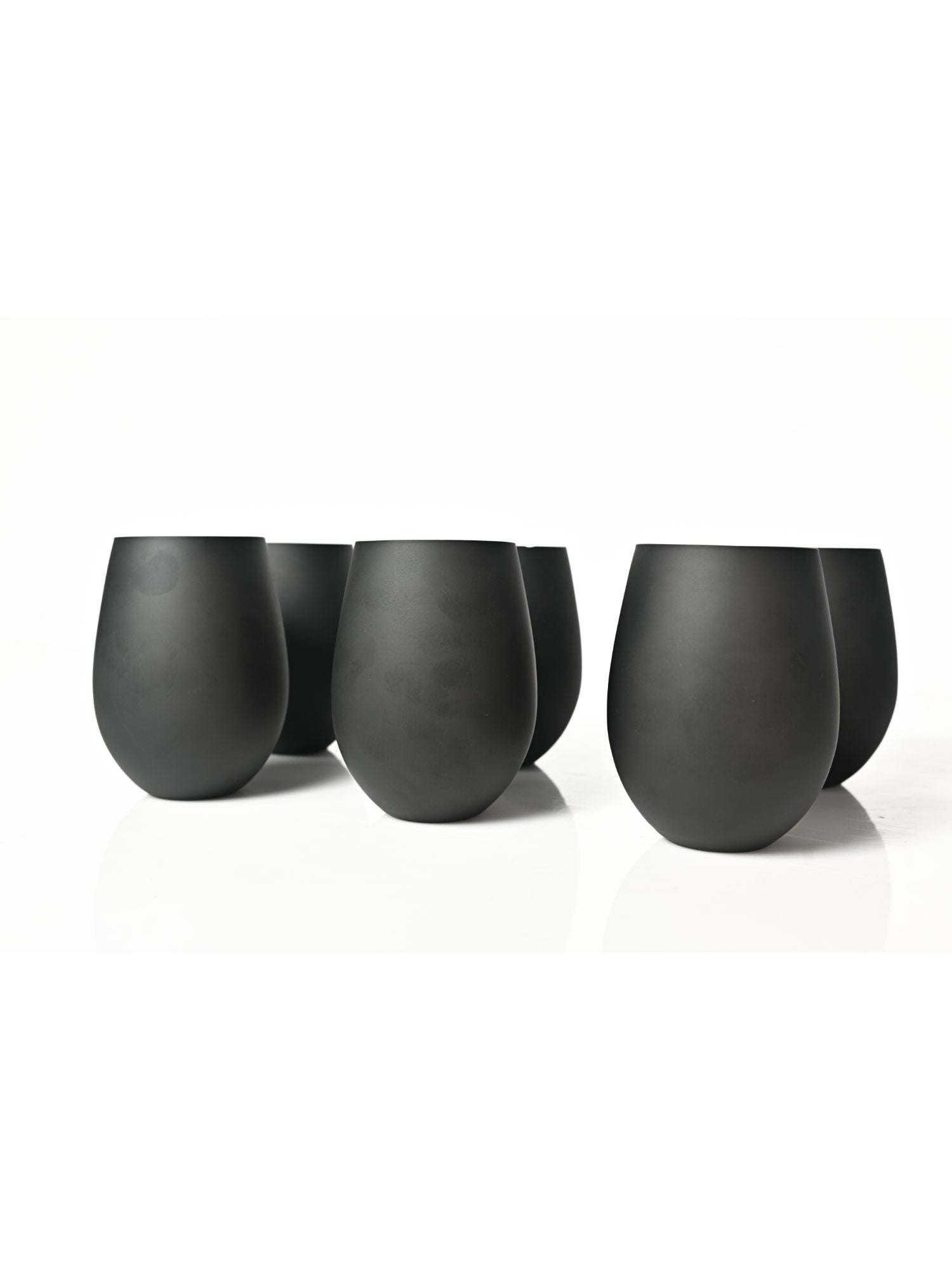 Elements of Piharwa Black matte Wine glass ( set of 6 )
