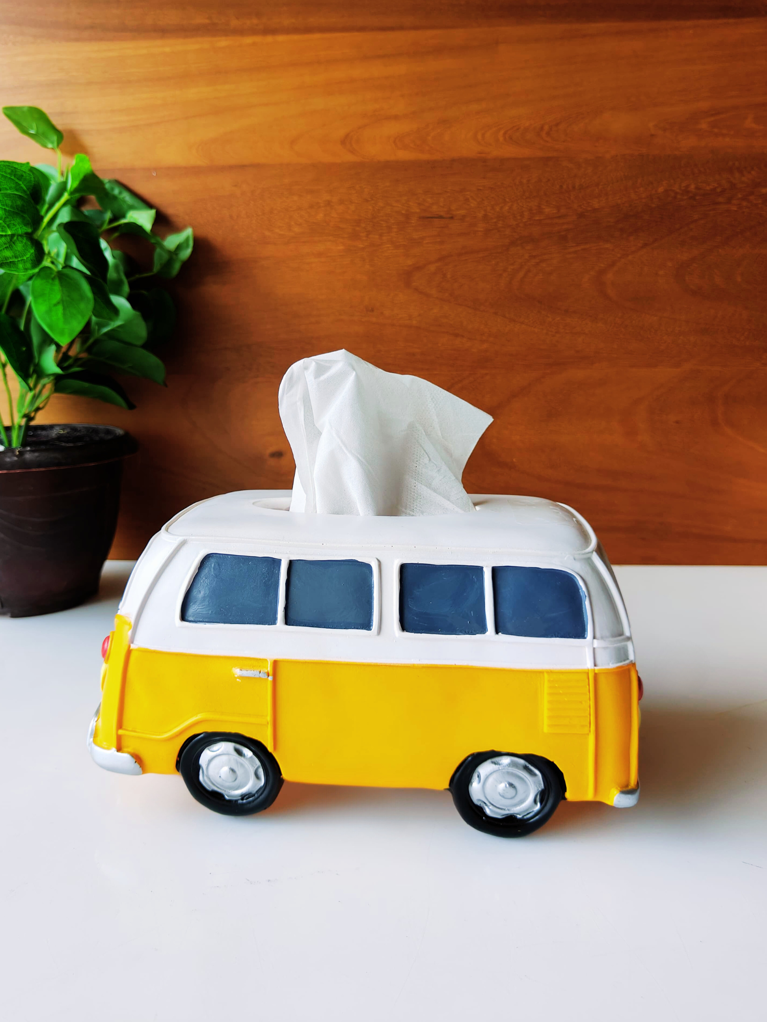 Elements of piharwa Handcrafted Fiber Ceramic Bus Tissue box