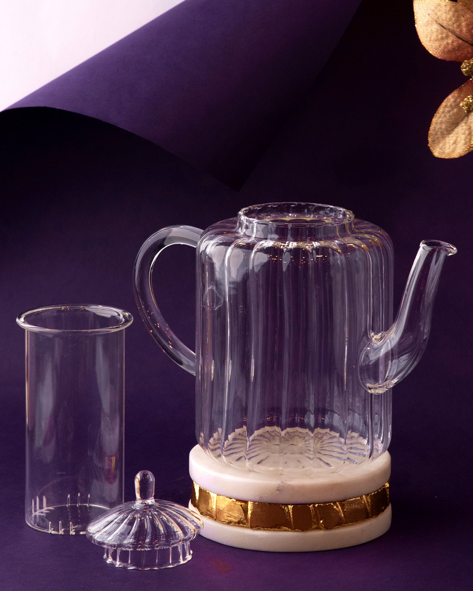 Elements of Piharwa Glass Tea Pot with Infuser