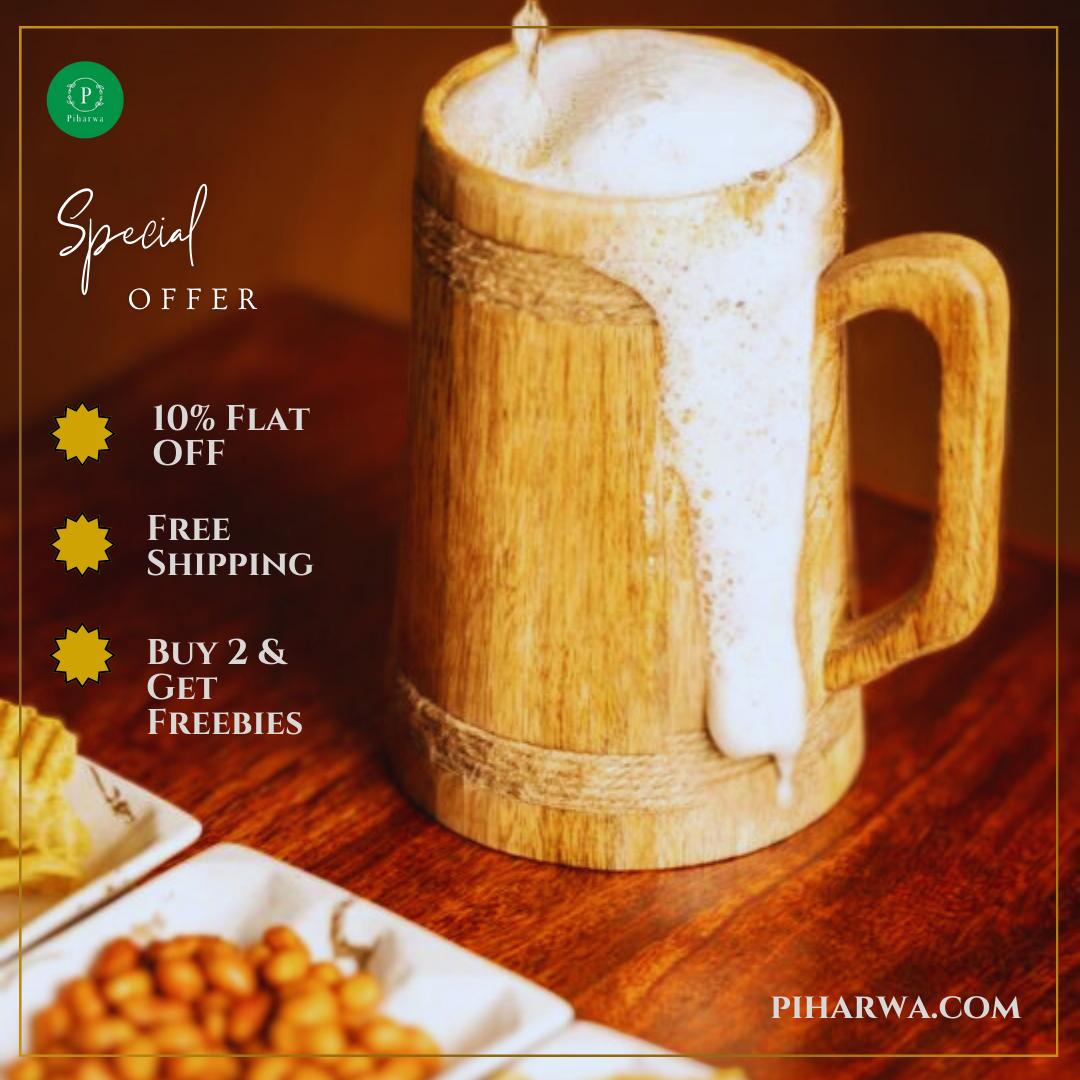 Elements of Piharwa Wooden Beer Mug