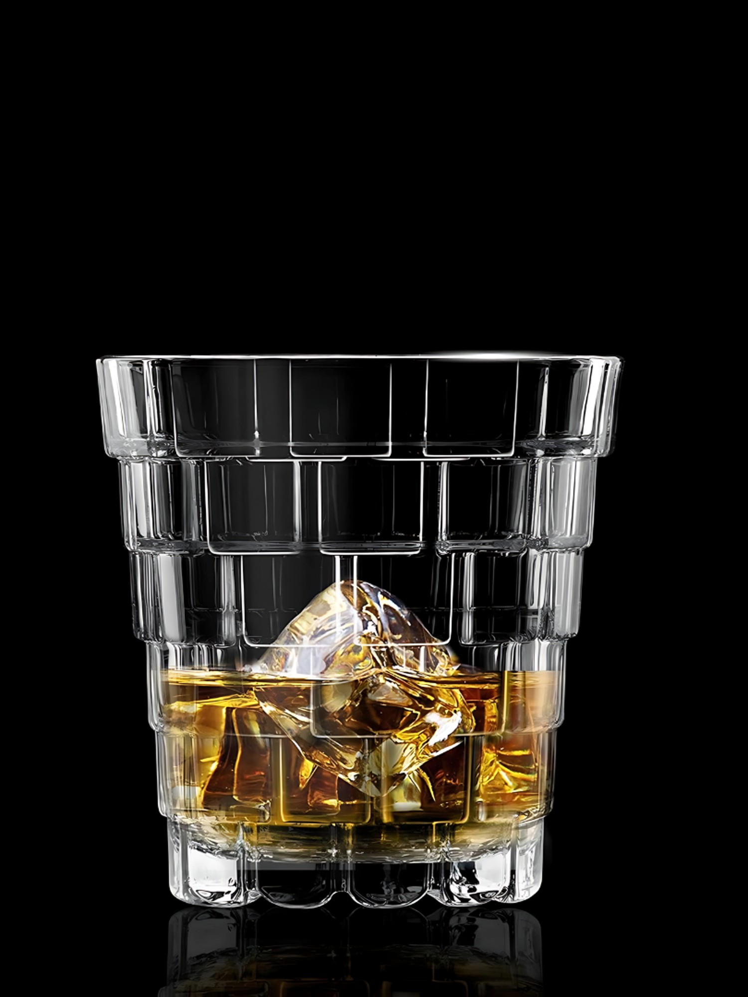 Elements of Piharwa Stack Style Crystal Whiskey Glasses (Set of 6)