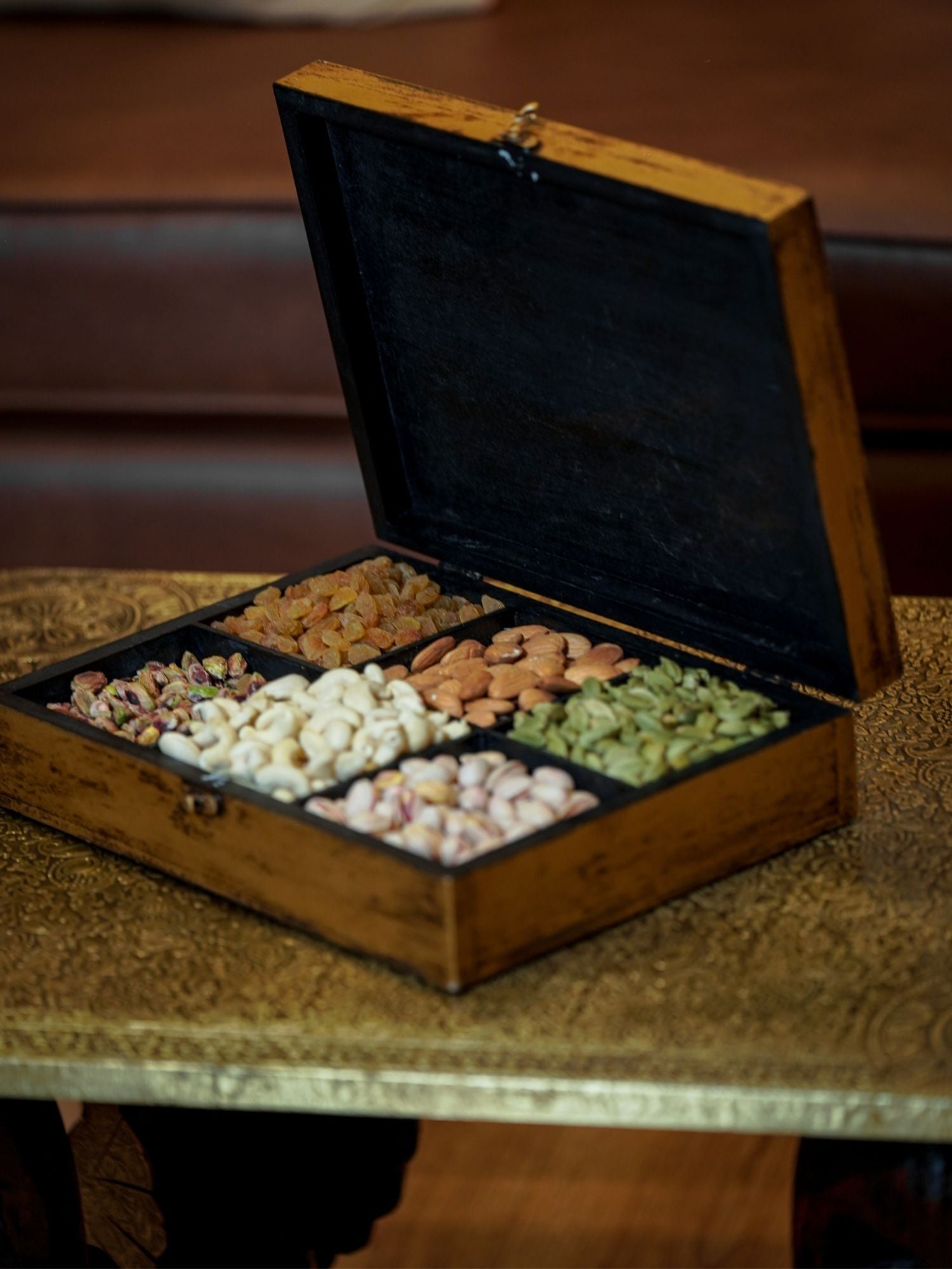 Elements of Piharwa Wooden Pichwai Multipurpose Storage Box