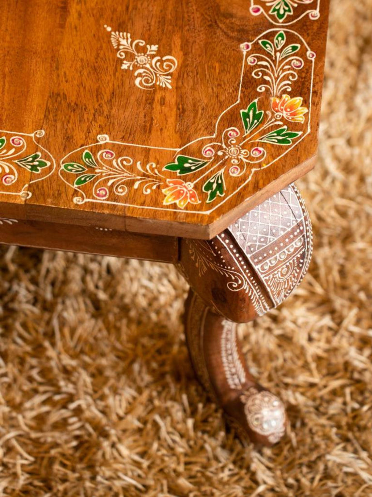 Elements of Piharwa Elephant table with polish embossed