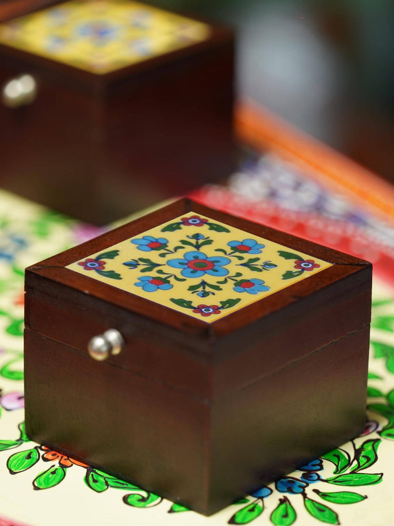 Elements of Piharwa Wooden Ceramic Tile Box