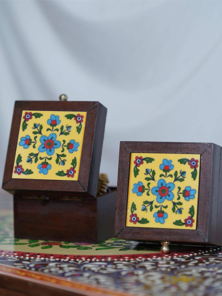 Elements of Piharwa Wooden Ceramic Tile Box