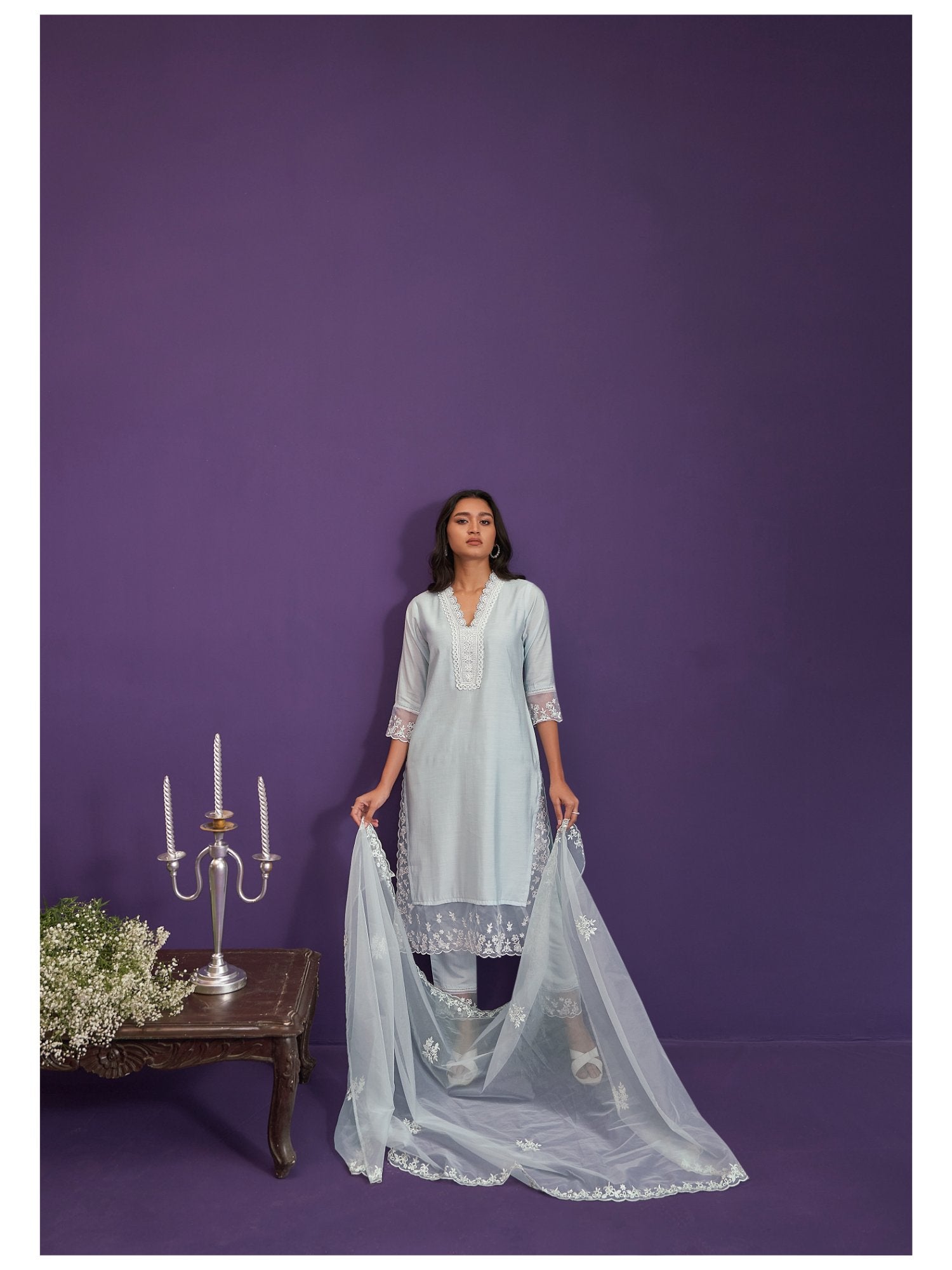 Piharwa Chikankari work suit